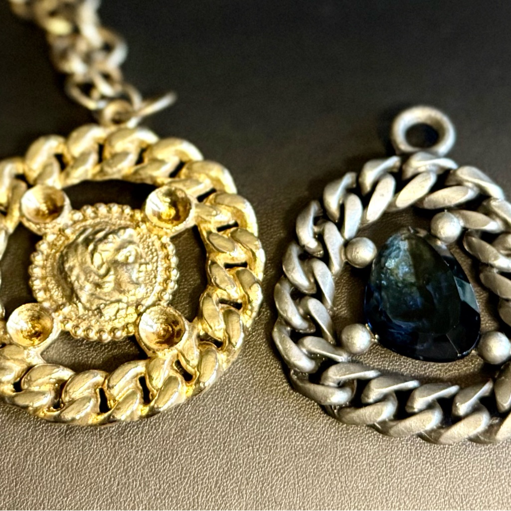 Vtg Swank Brutalist Pendants